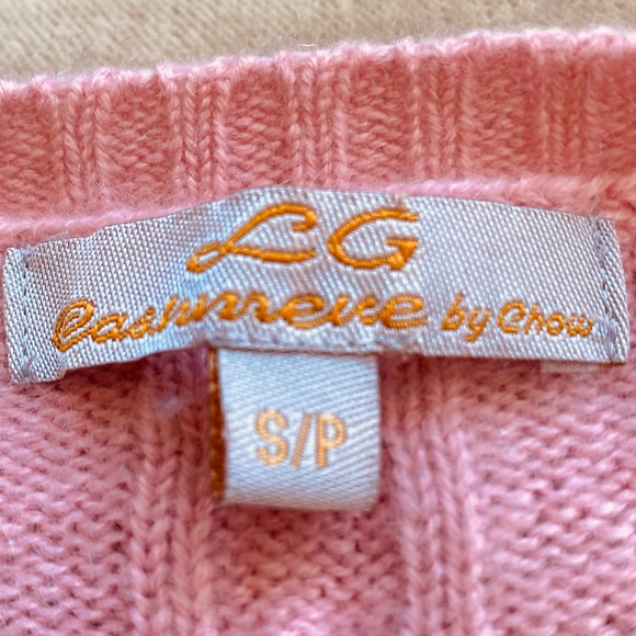 Pure Cashmere S pink cable crewneck sweater - Picture 5 of 6